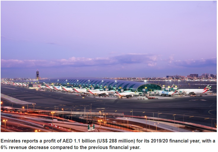Emirates Group Reports Profits in 2019-20