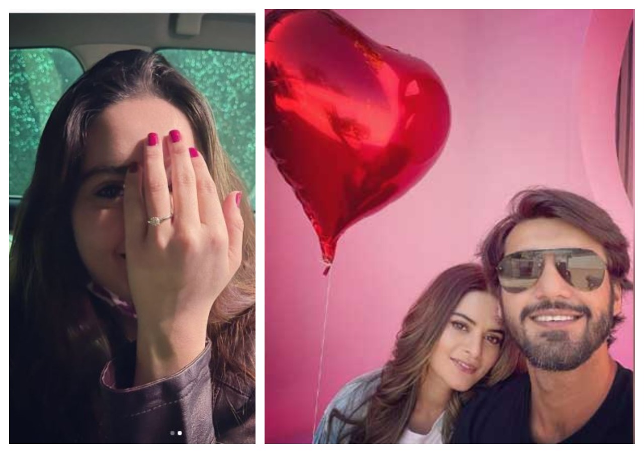 ‘Love is in the air' –Minal Khan and Ahsan Mohsin Ikram exchange the rings