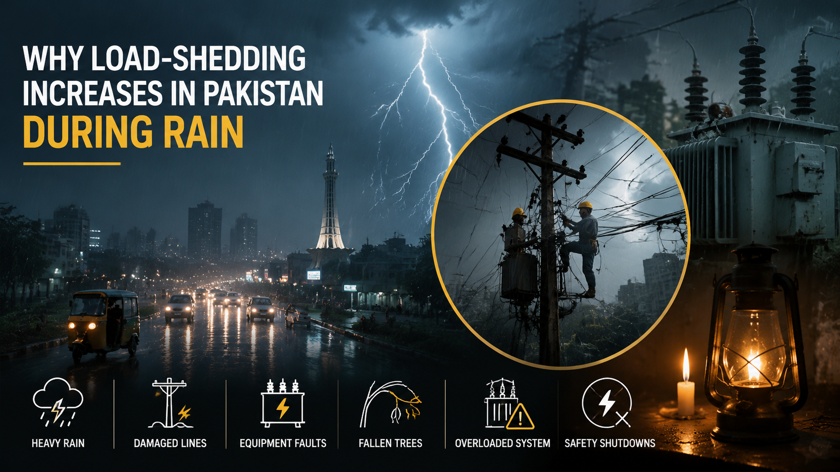 Why does electricity go out when it rains in Pakistan