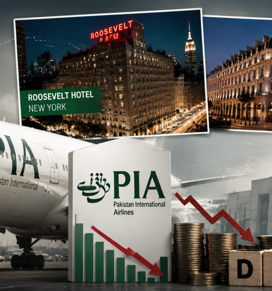 PIA foreign assets sale showing Roosevelt Hotel New York and Pakistan International Airlines overseas properties