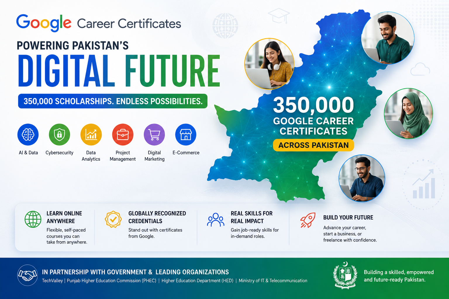 350,000 Google Career Certificates Open to Pakistanis