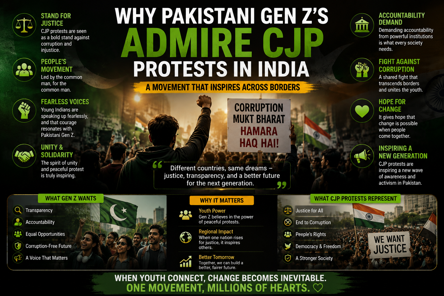 Why Pakistani Gen Z's are admiring CJP Protests in India