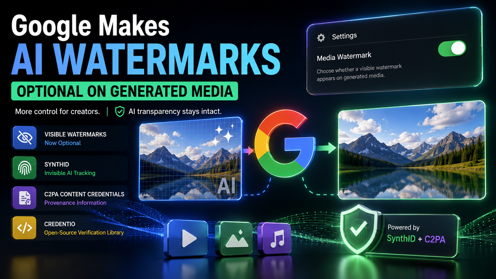 Google Makes AI Watermarks Optional