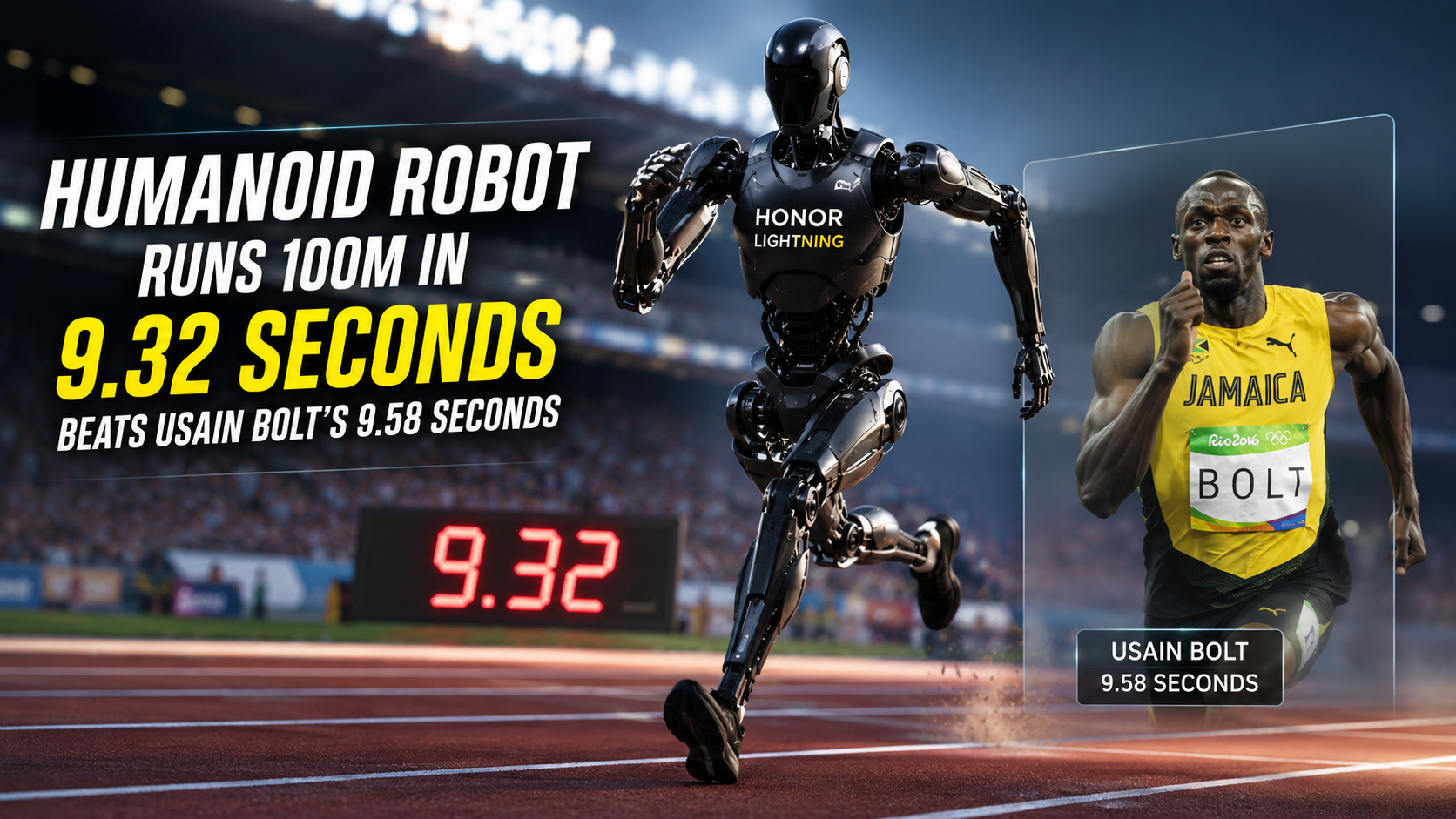 Chinese humanoid robot beats Usain Bolt