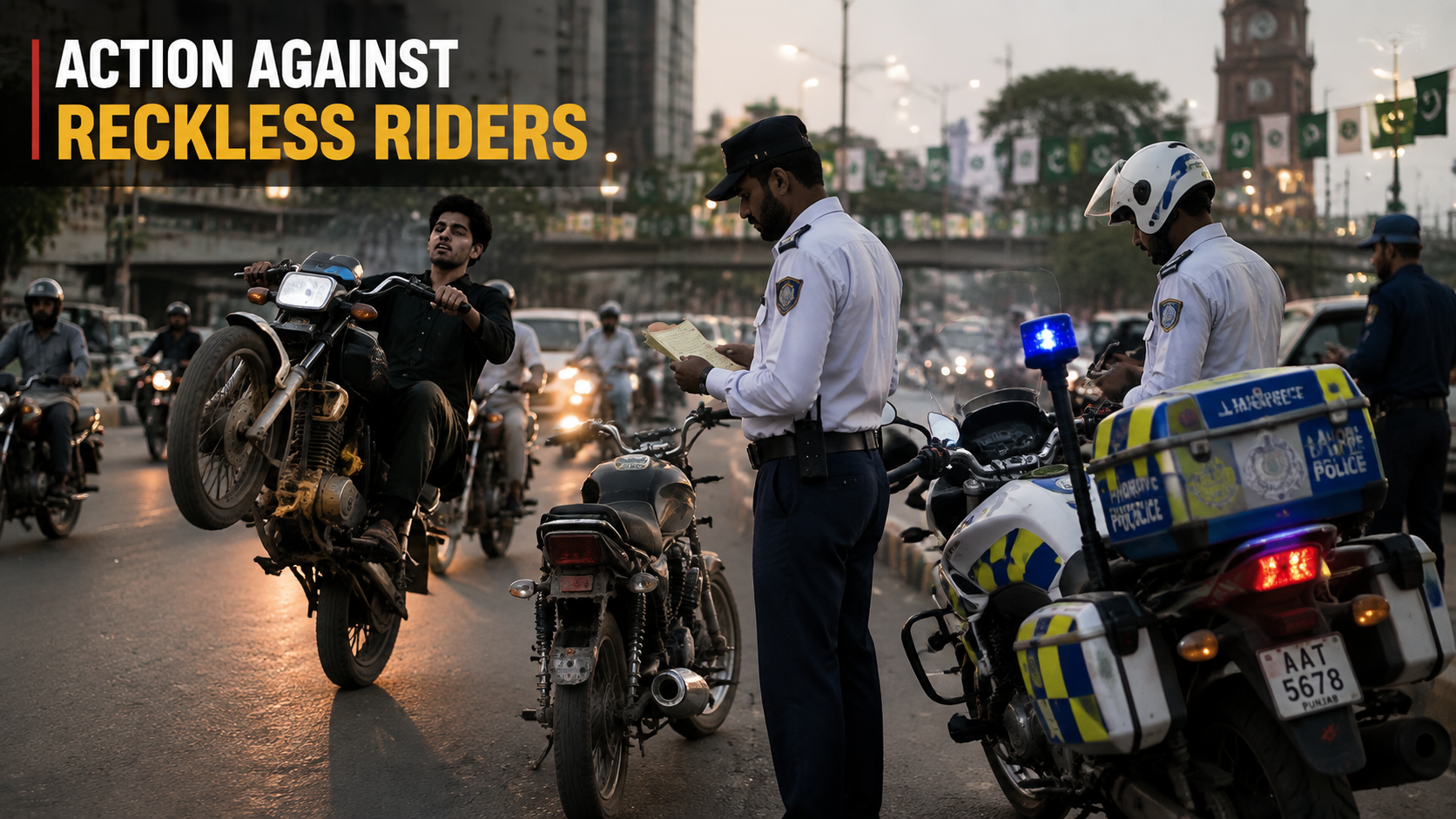 Traffic Police Crackdown on Reckless Riders