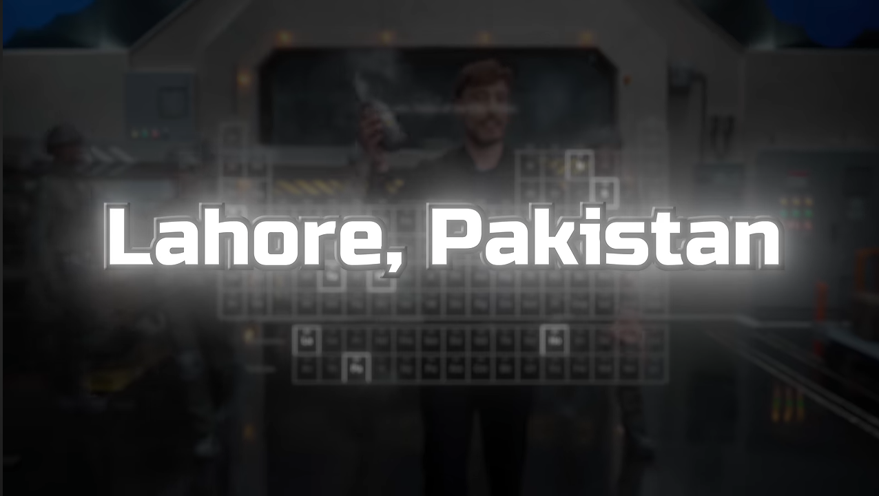Mr beast mentions Lahore,Pakistan