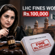 LHC Fines Woman Rs.100,000