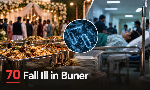 70 fall ill in Buner after suspected contaminated food at engagement ceremony