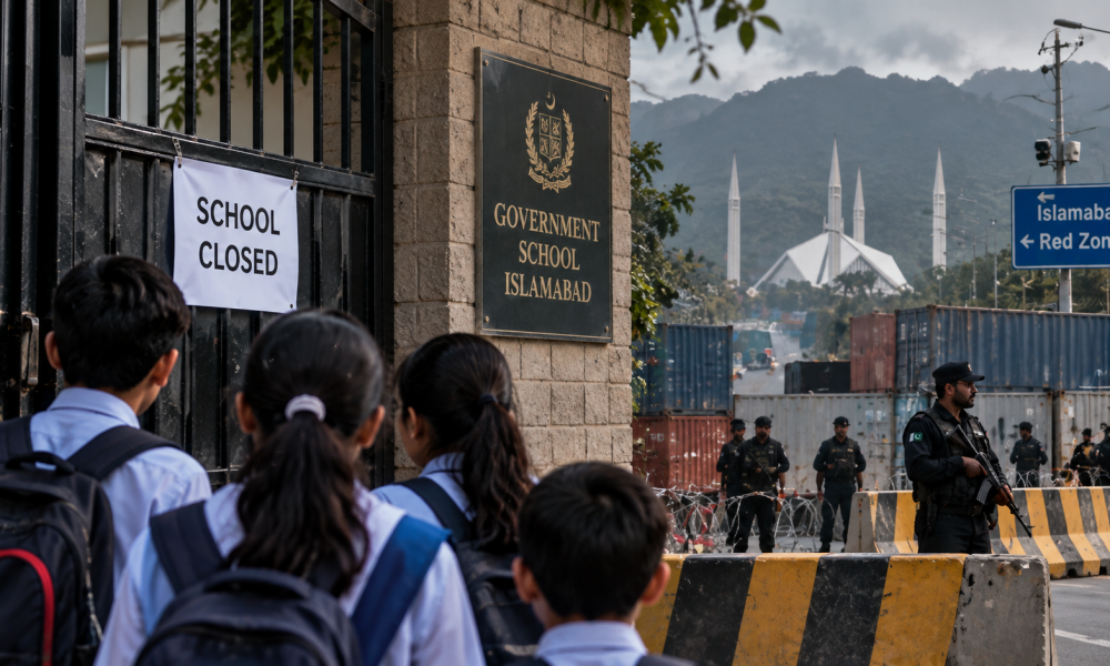 Closed School at Islamabad Red Zone