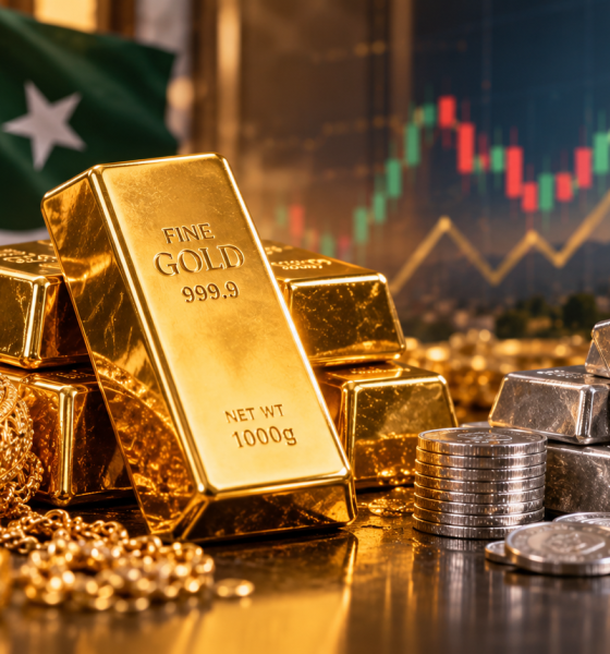 Gold bars representing gold prices in Pakistan today.