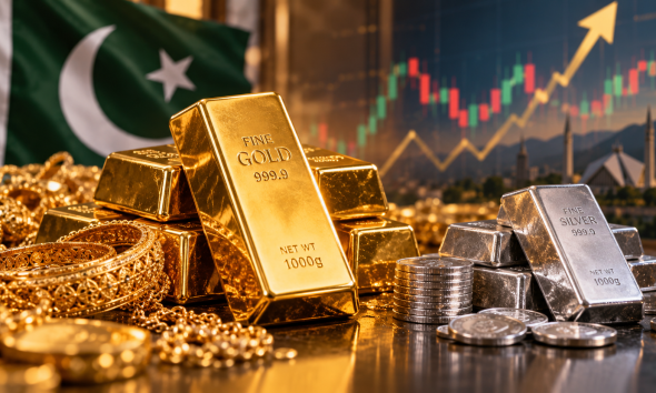 Gold bars representing gold prices in Pakistan today.