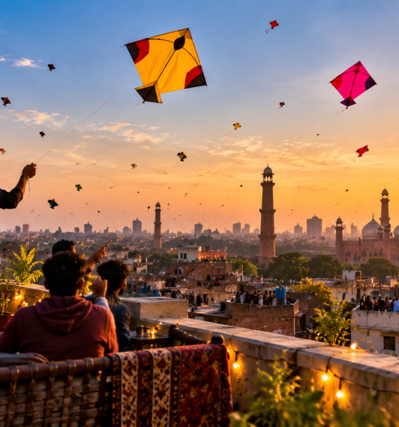 Basant 2027 Lahore rooftop celebrations with kite flying across the city skyline