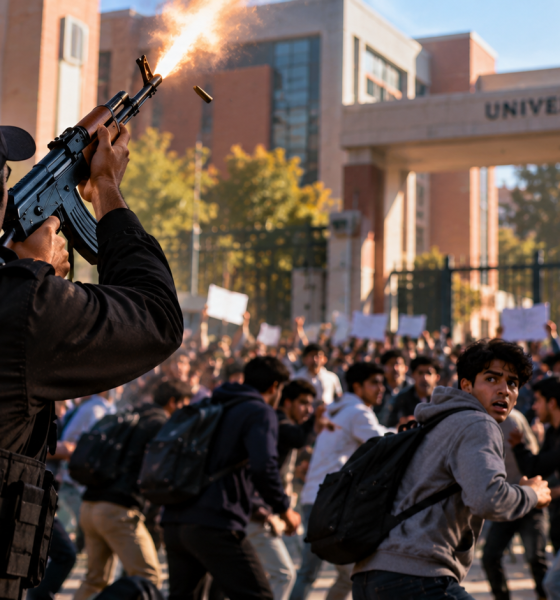 Peshawar university students protest as security guards allegedly open fire in Hayatabad