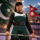 Pakistani powerlifter Ayesha Hassan competing in an international powerlifting championship in Nepal, where she won a gold medal in Masters Category 1.