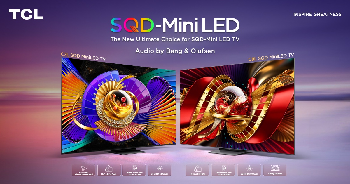 TCL SQD-Mini LED TV showcasing next-generation display technology